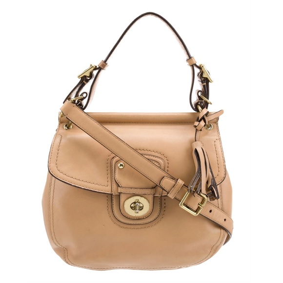 Coach Handbags - Coach - Legacy Willis No. 22382 Brass Sand Tan Crossbody Leather Satchel Bag